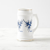 シースラグブルードラゴンイラストレーション ビールジョッキ (正面右)