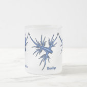 シースラグブルードラゴンイラストレーション フロストグラスマグカップ (中央)