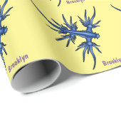 シースラグブルードラゴンイラストレーション ラッピングペーパー (ロールコーナー)