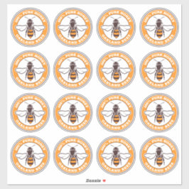 シースルーハニービーロゴホワイトラベルシール シール