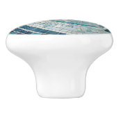 シースワールビーチ波抽象芸術海ブルーモザイク セラミックノブ (側面)