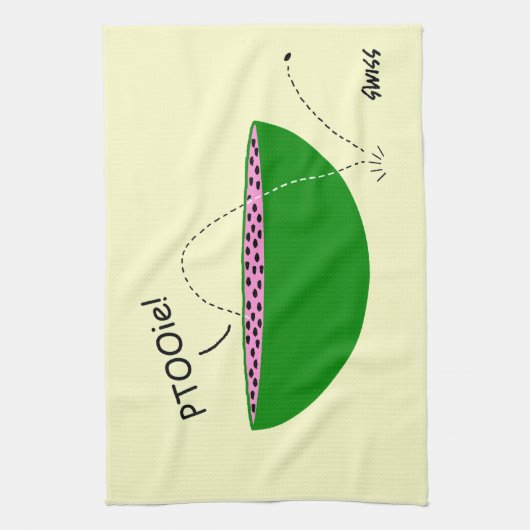 シーズおもしろいキッチンタオル付きスイカ漫画 キッチンタオル (縦)