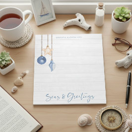 シーズアンドグリーツシーシェルオーナメントウッド ノートパッド