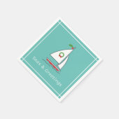 シーズアンドグリーツホリデー航海のナプキンシーフォーム スタンダードカクテルナプキン (角)