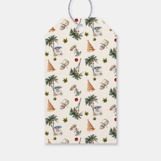 シーズアンドグリーティングスサンド雪だるまクリスマス ギフトタグ (裏面)