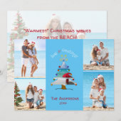 シーズアンドグリーティングズフォトビーチクリスマスホール シーズンカード (正面/裏面)