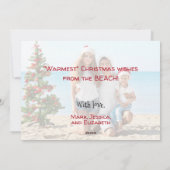 シーズアンドグリーティングズフォトビーチクリスマスホール シーズンカード (裏面)