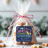 シーズアンドグリーティングビーチ夏のクリスマス スクエアシール