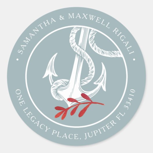 シーズアンドグリーティング差出人住所封筒用シール ラウンドシール (正面)