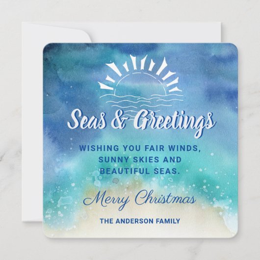 シーズアンドグリーティング航海の海ビーチホリデイ シーズンカード (正面)