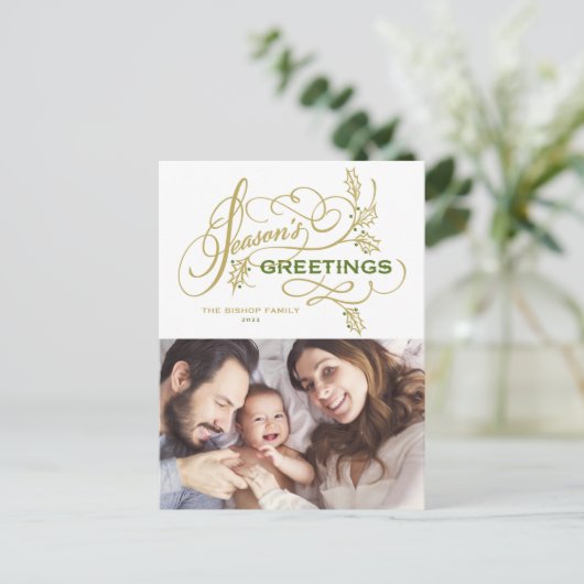 シーズエレガントンの挨拶が盛り上がる家族の写真 シーズンポストカード (スタンド正面)