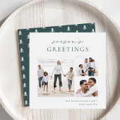 シーズエレガントンの挨拶写真コラージュのクリスマス シーズンカード