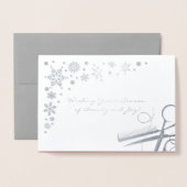 シーズエレガントン・オブ・美しいとジョイ・ビジネス・ホリデー 箔カード (封筒付き正面)