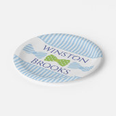 シーズカー弓タイ赤ちゃんシャワーパーティープレート ペーパープレート (アングル)