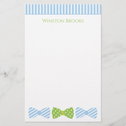 シーズカー蝶タイ文パーソナライズされた具 便箋 (正面)