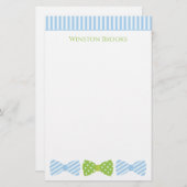 シーズカー蝶タイ文パーソナライズされた具 便箋 (正面/裏面)