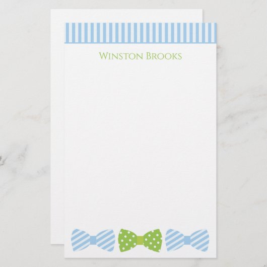 シーズカー蝶タイ文パーソナライズされた具 便箋 (正面/裏面)