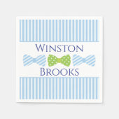 シーズカー蝶ネクタイ赤ちゃんシャワーパーティーナプキン スタンダードカクテルナプキン (正面)