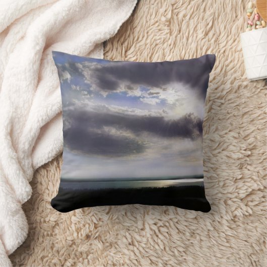 シーズケエレガントープ日の出の日没ラクルフロント海 クッション (ブランケット)