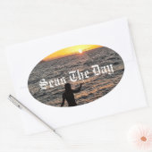 シーズザデイステッカー 楕円形シール (封筒)