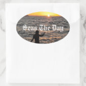 シーズザデイステッカー 楕円形シール (バッグ)