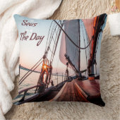 シーズザデイセーリングボート海 クッション (ブランケット)