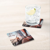 シーズザデイセーリングボート海 スクエアペーパーコースター (インサイチュ)