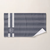 シーズザデイデニムブルーストライプの航海のテーマ バスタオルセット (ハンドタオル)