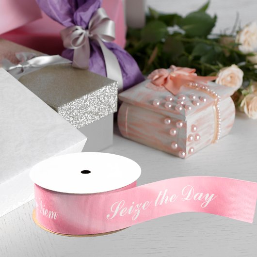 シーズザデイパステルピンクやる気を起こさせる引用文 グログランリボン