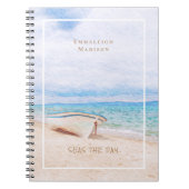 シーズザデイビーチ魚釣りボート ノートブック (正面)