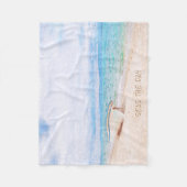 シーズザデイビーチ魚釣りボート フリースブランケット (正面)