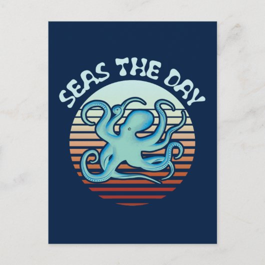 シーズザデイ 夏のバイブタコ| Summer Vibes Octopus ポストカード (正面)
