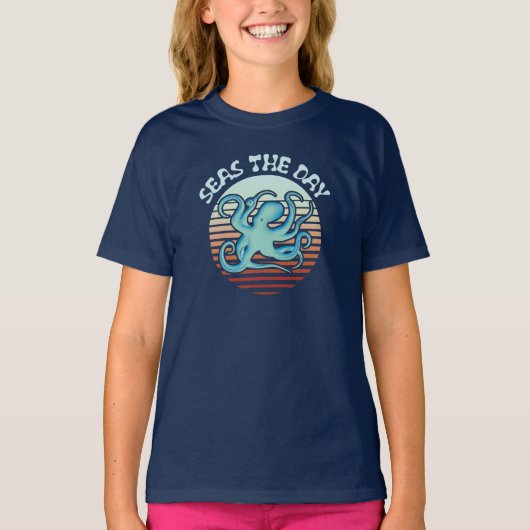シーズザデイ 夏のバイブタコ| Summer Vibes Octopus Tシャツ (正面)