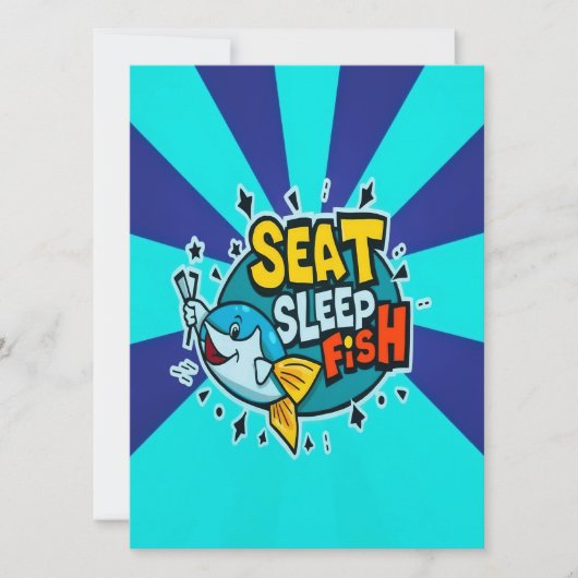 シーズスリープおもしろいで釣り上げる 招待状 (正面)