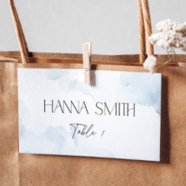 シーズタイイングザノットダスティーブルーブライダルシャワー名 プレイスカード