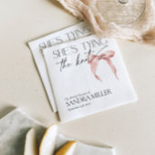 シーズタイイングザノットピンクボウブライダルシャワー スタンダードランチョンナプキン