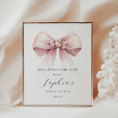 シーズタイイングザノットブライダルシャワーウェルカム ポスター