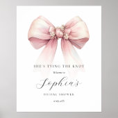 シーズタイイングザノットブライダルシャワーウェルカム ポスター (正面)