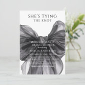 シーズタイイングザノットブラックボウブライダルシャワー 招待状 (スタンド正面)