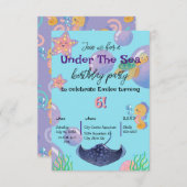 シーズバースデーパーティ招待状 招待状 (正面/裏面)