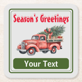 シーズパーソナライズされたンの挨拶 スクエアペーパーコースター