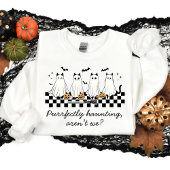 シーズパーソナライズされたン不気味ハロウィーン幽霊猫 スウェットシャツ