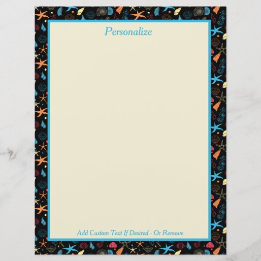 シーズヘルスヒトデ&シーホース海ビーチパターン (正面)