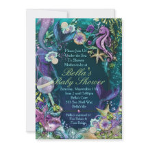 シーズベビーシャワー招待状