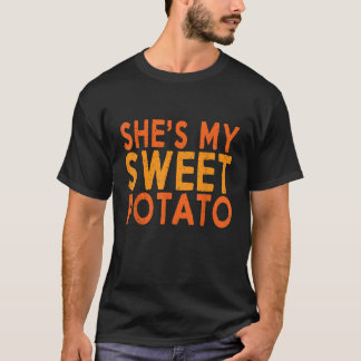 シーズマイサツマイポテトIヤムマッチングカップル秋Th Tシャツ