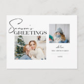 シーズモダンンの挨拶タイポグラフィ2 – 写真 シーズンポストカード (正面)