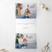 シーズモダンンの挨拶タイポグラフィ2 – 写真 三つ折りクリスマスカード (内部)