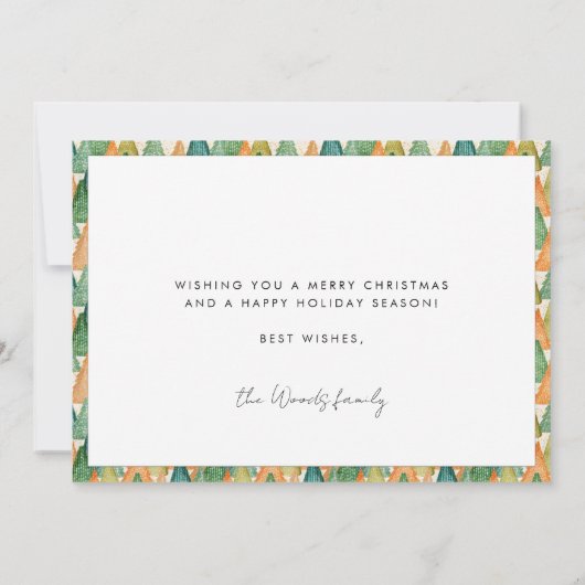 シーズモダンンの挨拶家族の写真 シーズンカード (裏面)