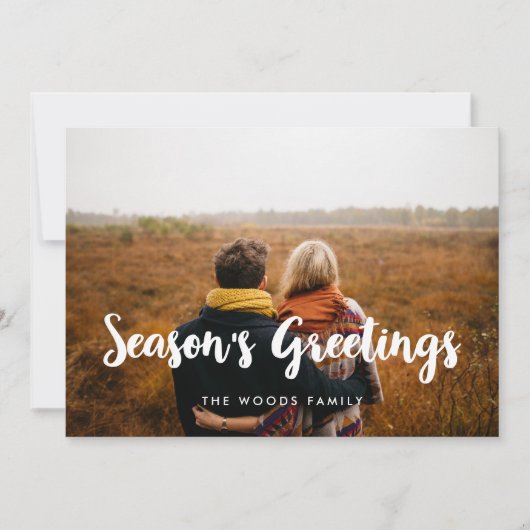 シーズモダンンの挨拶家族の写真 シーズンカード (正面)