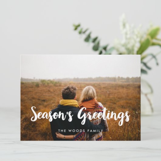 シーズモダンンの挨拶家族の写真 シーズンカード (スタンド正面)